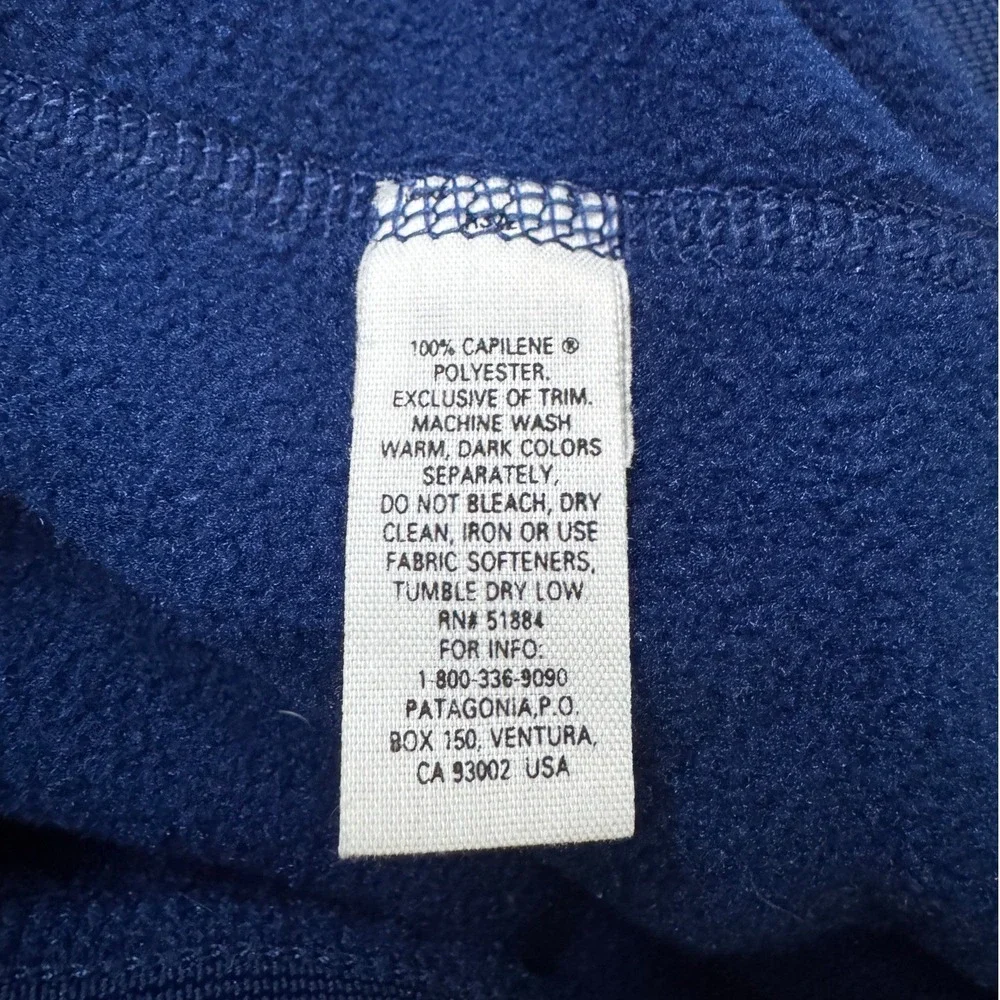 Patagonia Capilene Fleece Base Layer Long Johns Tights Size M Navy Blue USA‎